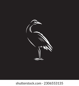 simple dodo bird logo icon designs vector black and white