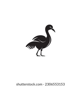 simple dodo bird logo icon designs vector black and white