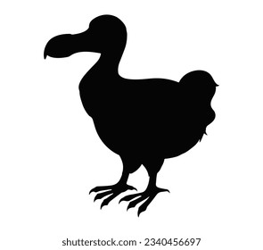 Simple dodo bird logo icon designs vector black and white.
