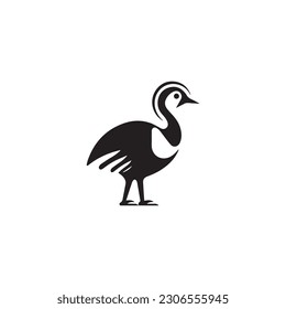 diseño de iconos simples del logotipo de dodo vectores blanco y negro