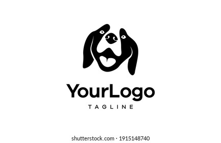 Simple dog head logo concept