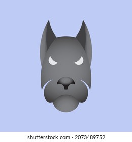 Simple dog head logo illustration