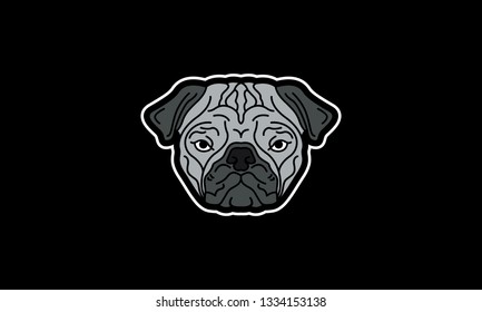 Simple Dog Head Vector Illustration