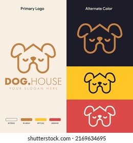 simple dog house logo design