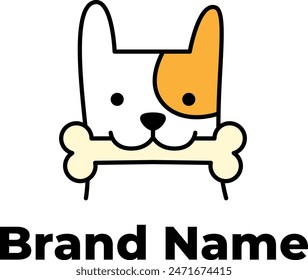 Vector simple del logotipo del ícono del perro