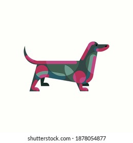 diseño de logotipo de ilustración de perro simple. logotipo de perro con estilo wpap. mejor para la ilustración de mascotas, logotipo de comida para perros.