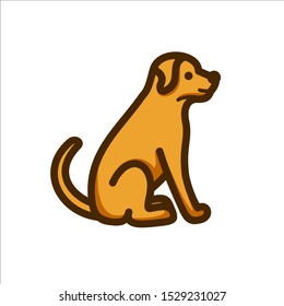 Simple Dog Illustration Logo Template