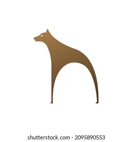 Simple Dog Logo Concept. Doberman Dog Icon Illustration Design.