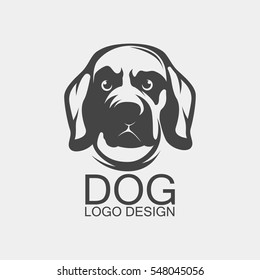Simple dog logo design