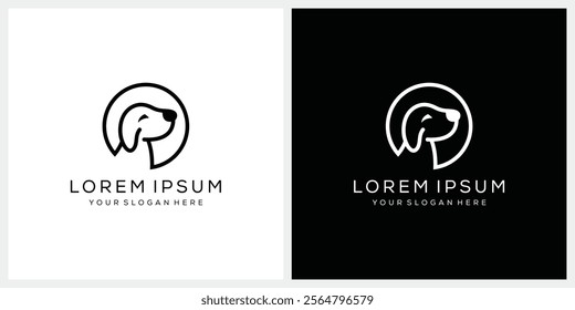 simple dog logo design graphic vector template 