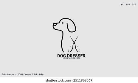 simple dog logo design icon