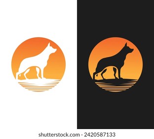 A simple dog logo is suitable for a pet-themed logo