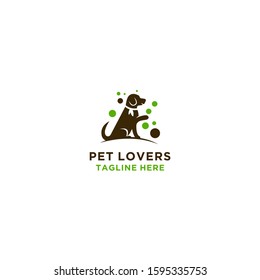 Simple dog logo vector graphic concept.