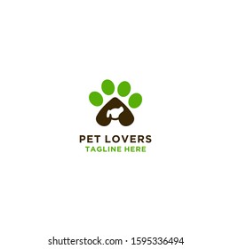 Simple dog logo vector graphic concept.