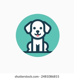 simple Dog logo vector icon illustration
