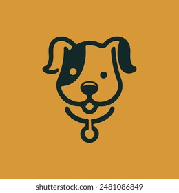 simple Dog logo vector icon illustration