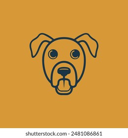 simple Dog logo vector icon illustration