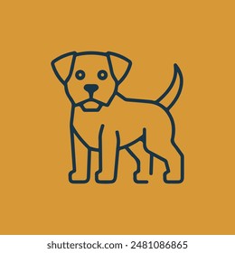 simple Dog Logo Vektorgrafik Symbol Illustration
