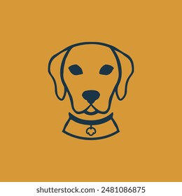simple Dog logo vector icon illustration