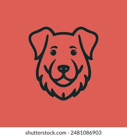 simple Dog logo vector icon illustration