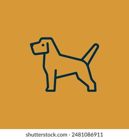 simple Dog logo vector icon illustration