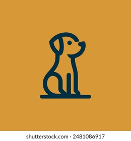 simple Dog logo vector icon illustration