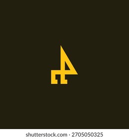 simple dog monogram logo design vector