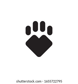 a simple dog paw logo