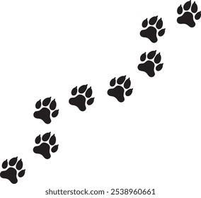 Ilustración simple de la impresión de la pata del perro en el fondo blanco perfecto para los Diseños inspirados del animal doméstico