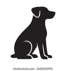 Simple Dog Silhouette art Illustration