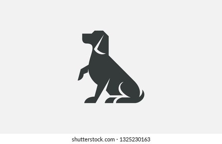 Simple Dog Silhouette Company Logo