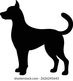 Simple Dog silhouette vector design