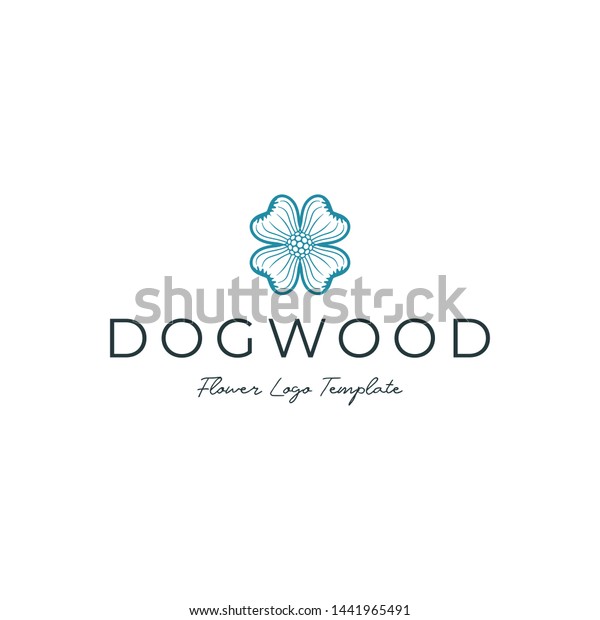 Simple Dogwood Flower Logo\
Template