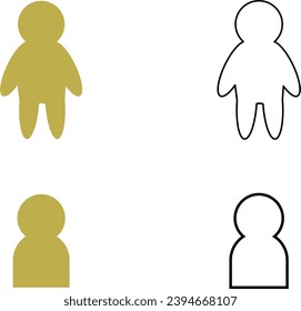 Material de ilustración de icono de muñeca simple