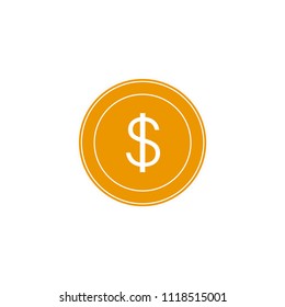 Simple Dollar Coin Icon