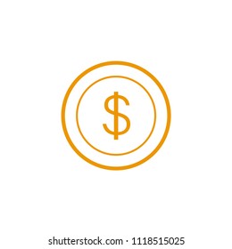 Simple Dollar Coin Icon