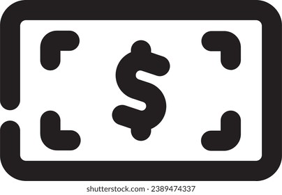 simple dollar icon in basic essential package