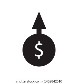 Simple dollar, money, finance, coin design, graphic, flat EPS Vector