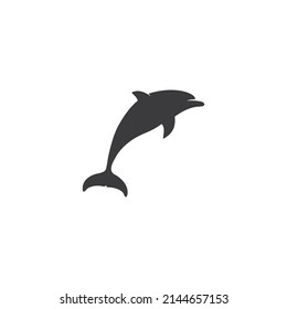 simple dolphin logo vector icon illustration design 