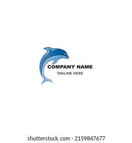 simple dolphin logo vector icon illustration design