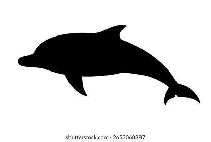 Simples ilustração de vetor de silhueta de golfinho