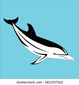 Idea del logo con tema de delfín simple