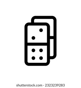 Icono de Domino simple. El icono puede utilizarse para sitios web, plantillas de impresión, plantillas de presentación, ilustraciones, etc