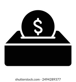 Simple Donate glyph icon. The icon can be used for websites, print templates, presentation templates, illustrations, etc