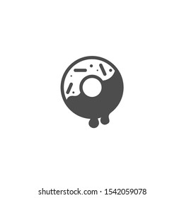 Simple Donut icon flat design