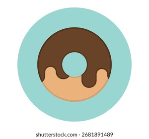 Simple donut icon illustration vector