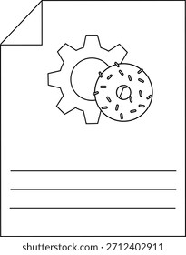 Simple Donut Icon Vector Illustration