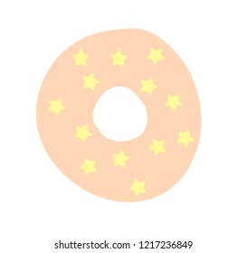 simple donut illustration. Donut isolated on white background.