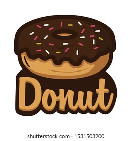 Simple Donut Illustration - Outliner Vector