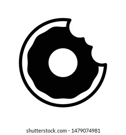 Simple Donut Vector Icon Design Template